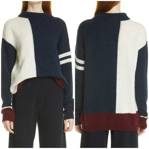 BOSS C Fuana Color-block Funnel Neck Sweater